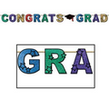 Multicolor Glittered Congrats Grad Streamer